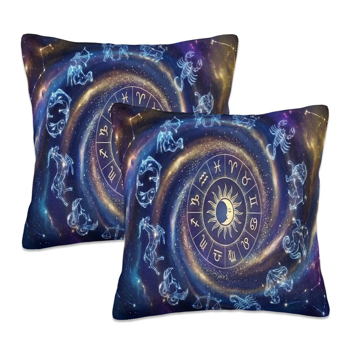 Celestial Zodiac Galaxy Pillow Covers | Set of 2 (No Insert)