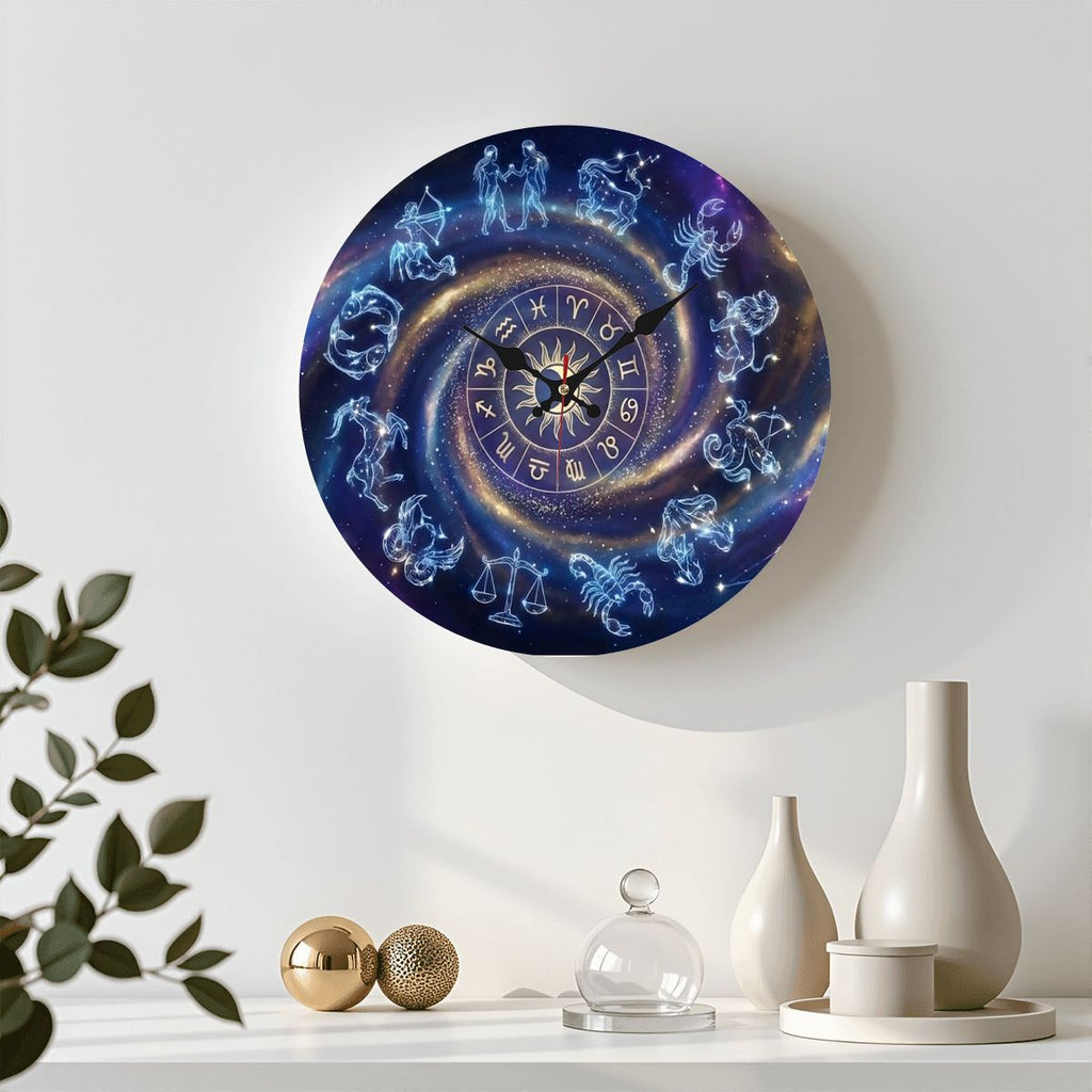 Celestial Wheel Wall Clock | Silent & Mystical (9.8")