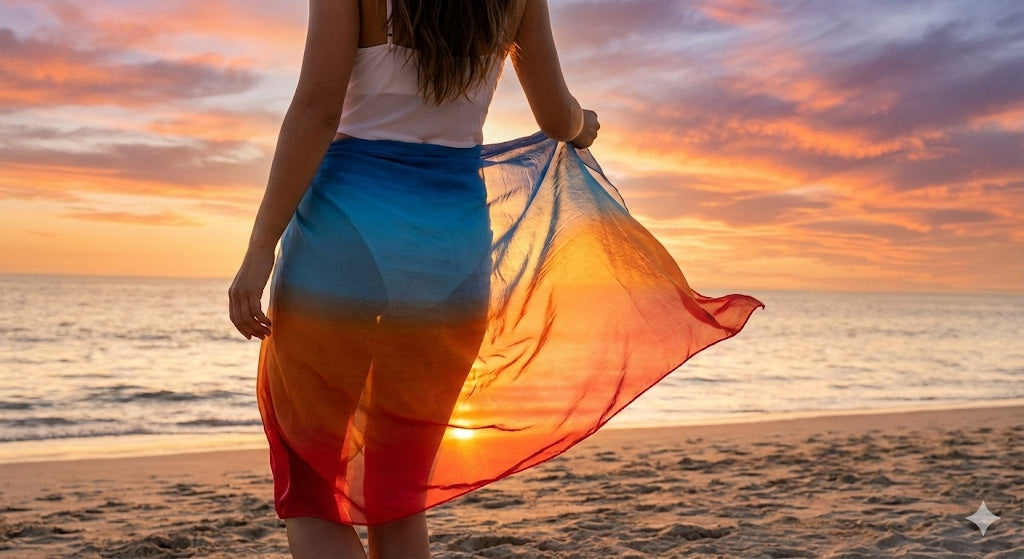 Pareo in chiffon Sunset Dream