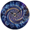 Celestial Wheel Wall Clock | Silent & Mystical (9.8")