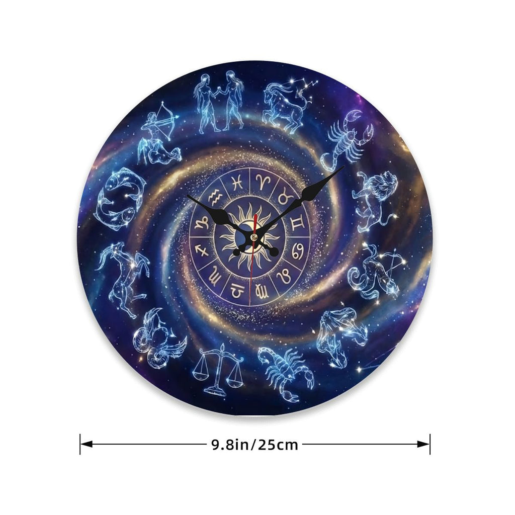 Celestial Wheel Wall Clock | Silent & Mystical (9.8")