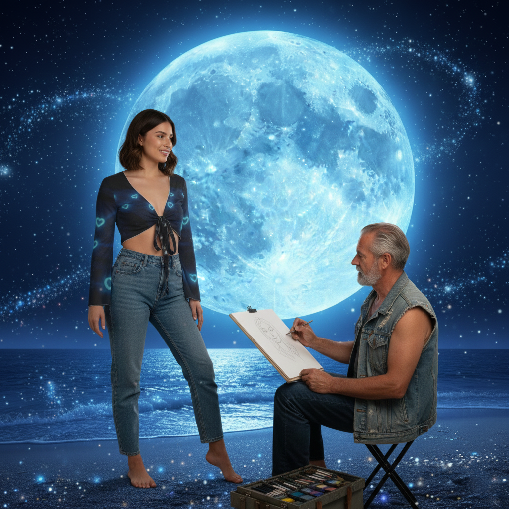 Top corto con lazo frontal y corazón de cristal "Electric Love Glow" (manga larga, estilo festival)