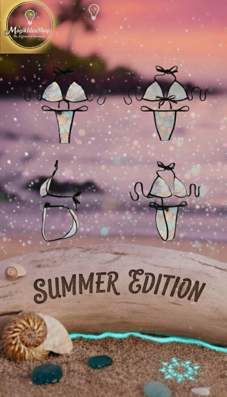 Edición Ethereal Shimmer - Conjunto de bikini con brillo mágico